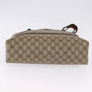 GUCCI GG Supreme Web Sherry Line Tote Bag PVC Beige 39 02 003 Auth 195656-6