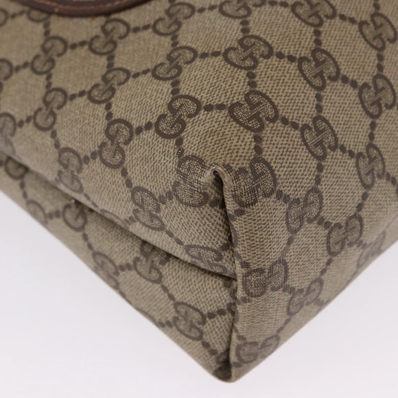 GUCCI GG Supreme Web Sherry Line Tote Bag PVC Beige 39 02 003 Auth 195656
