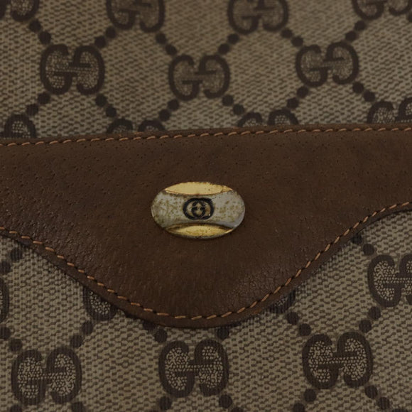 GUCCI GG Supreme Web Sherry Line Tote Bag PVC Beige 39 02 003 Auth 195656