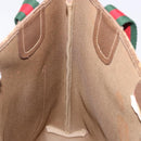 GUCCI GG Supreme Web Sherry Line Tote Bag PVC Beige 39 02 003 Auth 195656-21
