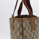 GUCCI GG Supreme Web Sherry Line Tote Bag PVC Beige 39 02 003 Auth 195656-4