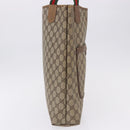 GUCCI GG Supreme Web Sherry Line Tote Bag PVC Beige 39 02 003 Auth 195656-5