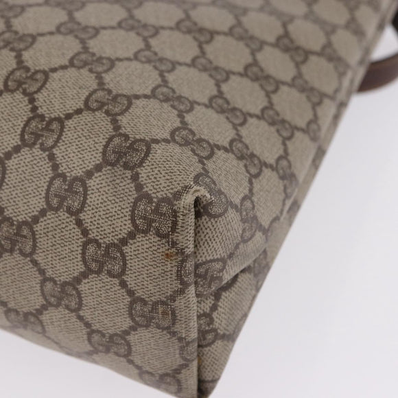 GUCCI GG Supreme Tote Bag PVC Beige Gold 002 39 6130 Auth 195657