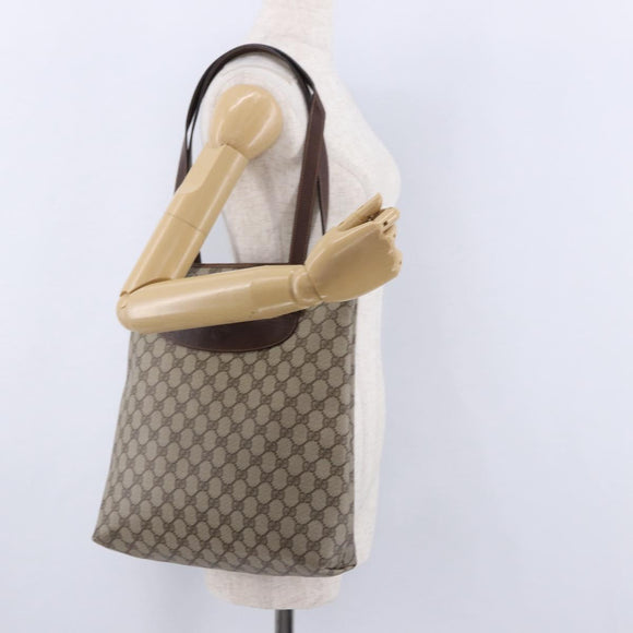 GUCCI GG Supreme Tote Bag PVC Beige Gold 002 39 6130 Auth 195657