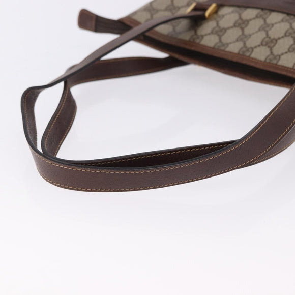 GUCCI GG Supreme Tote Bag PVC Beige Gold 002 39 6130 Auth 195657