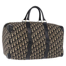 Christian Dior Trotter Canvas Boston Bag Black Gold Auth 195659V-1