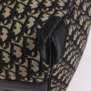 Christian Dior Trotter Canvas Boston Bag Black Gold Auth 195659V-11
