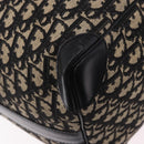 Christian Dior Trotter Canvas Boston Bag Black Gold Auth 195659V-13