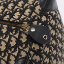 Christian Dior Trotter Canvas Boston Bag Black Gold Auth 195659V-15