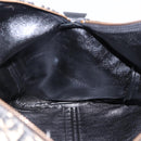 Christian Dior Trotter Canvas Boston Bag Black Gold Auth 195659V-18