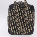 Christian Dior Trotter Canvas Boston Bag Black Gold Auth 195659V-5