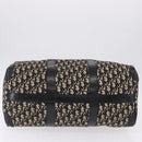 Christian Dior Trotter Canvas Boston Bag Black Gold Auth 195659V-9
