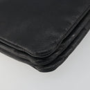 CELINE Trio Shoulder Bag Leather Black Gold Auth 195660-14
