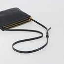 CELINE Trio Shoulder Bag Leather Black Gold Auth 195660-7