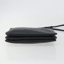 CELINE Trio Shoulder Bag Leather Black Gold Auth 195660-5