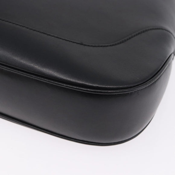 GUCCI Jackie Shoulder Bag Leather Black Silver 001 3346 Auth 195669V
