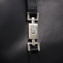 GUCCI Jackie Shoulder Bag Leather Black Silver 001 3346 Auth 195669V-17