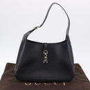 GUCCI Jackie Shoulder Bag Leather Black Silver 001 3346 Auth 195669V-12