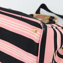 PRADA Canapa MM Hand Bag Canvas 2way Pink Gold Auth 195670-10