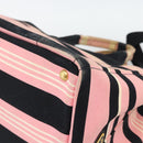PRADA Canapa MM Hand Bag Canvas 2way Pink Gold Auth 195670-16