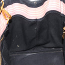 PRADA Canapa MM Hand Bag Canvas 2way Pink Gold Auth 195670-21