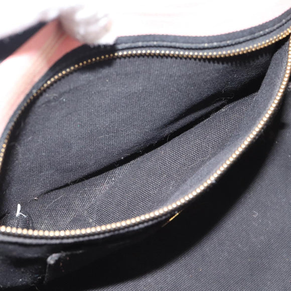 PRADA Canapa MM Hand Bag Canvas 2way Pink Gold Auth 195670