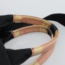 PRADA Canapa MM Hand Bag Canvas 2way Pink Gold Auth 195670-8