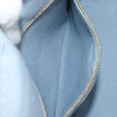 PRADA Canapa MM Hand Bag Canvas Light Blue Gold Auth 195671A-20