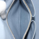 PRADA Canapa MM Hand Bag Canvas Light Blue Gold Auth 195671A-21