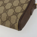GUCCI GG Supreme Web Sherry Line Bag PVC Beige Gold 116 02 089 Auth 195675-10