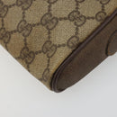 GUCCI GG Supreme Web Sherry Line Bag PVC Beige Gold 116 02 089 Auth 195675-12