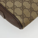 GUCCI GG Supreme Web Sherry Line Bag PVC Beige Gold 116 02 089 Auth 195675-13