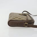 GUCCI GG Supreme Web Sherry Line Bag PVC Beige Gold 116 02 089 Auth 195675-4