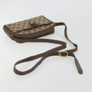 GUCCI GG Supreme Web Sherry Line Bag PVC Beige Gold 116 02 089 Auth 195675-7