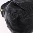 Miu Miu Shoulder Bag Leather Black Gold Auth 195676M-10