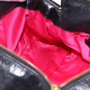 Miu Miu Shoulder Bag Leather Black Gold Auth 195676M-19