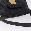 Miu Miu Shoulder Bag Leather Black Gold Auth 195676M-6
