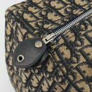 Christian Dior Trotter Canvas Boston Bag Navy Silver Auth 195678-14