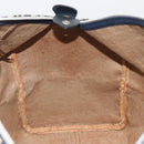 Christian Dior Trotter Canvas Boston Bag Navy Silver Auth 195678-16