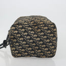 Christian Dior Trotter Canvas Boston Bag Navy Silver Auth 195678-5