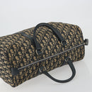 Christian Dior Trotter Canvas Boston Bag Navy Silver Auth 195678-6