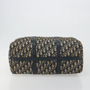 Christian Dior Trotter Canvas Boston Bag Navy Silver Auth 195678-9