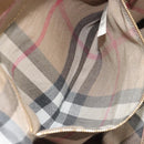 BURBERRY Tote Bag Leather Beige Gold Auth 195681A-24