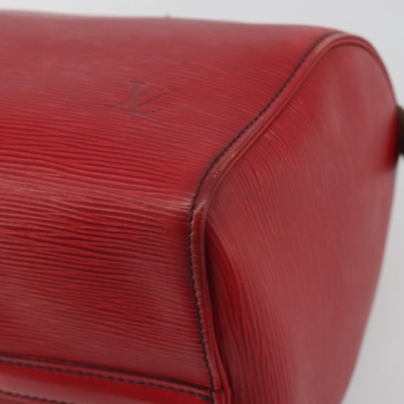 LOUIS VUITTON Epi Speedy 30 Hand Bag Castilian Red M43007 LV Auth 195684