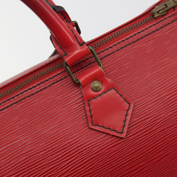 LOUIS VUITTON Epi Speedy 30 Hand Bag Castilian Red M43007 LV Auth 195684