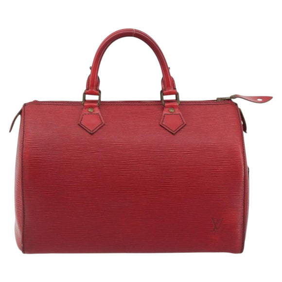 LOUIS VUITTON Epi Speedy 30 Hand Bag Castilian Red M43007 LV Auth 195684
