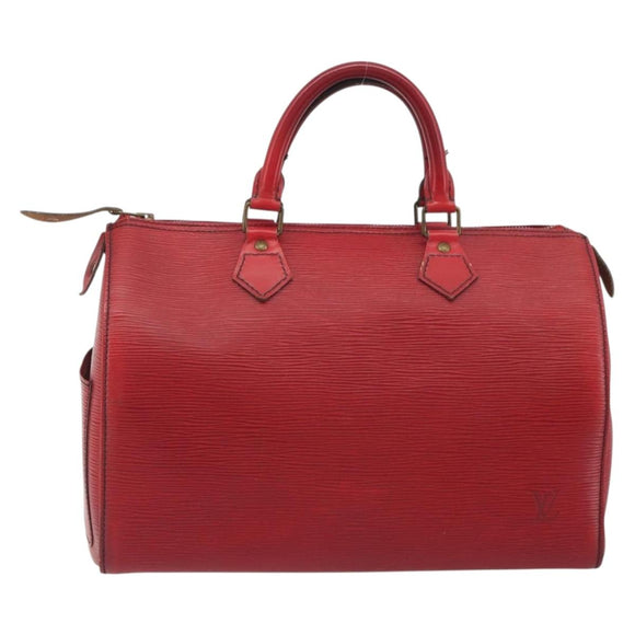 LOUIS VUITTON Epi Speedy 30 Hand Bag Castilian Red M43007 LV Auth 195684