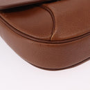 Burberrys Shoulder Bag Leather Brown Gold Auth 195686-10