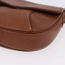 Burberrys Shoulder Bag Leather Brown Gold Auth 195686-11