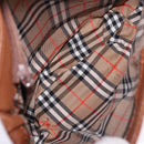 Burberrys Shoulder Bag Leather Brown Gold Auth 195686-16
